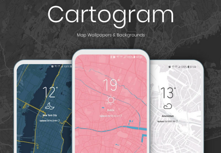 Cartogram可视化地图壁纸, Cartogram可视化地图壁纸